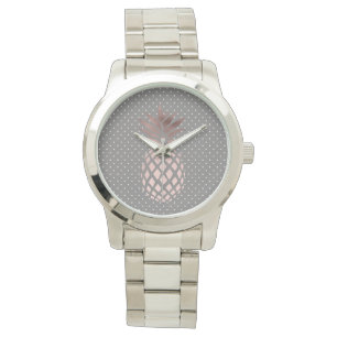 rosa guld- ananaspolka dots för elegant chick armbandsur