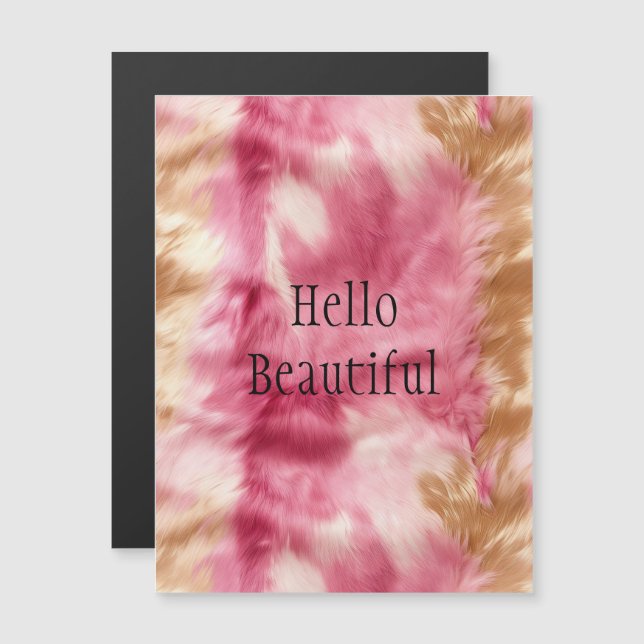 Rosa Guld Animal Päls (Fram/baksida)