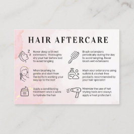 Rosa Guld Anpassningsbar Logotyp Hair Aftercare Ca Visitkort