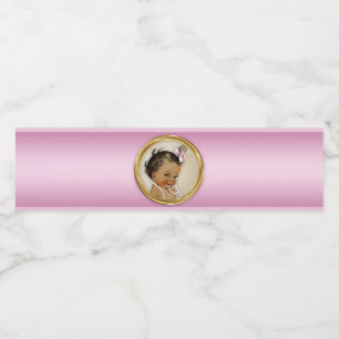 Rosa Guld Baby Shower Vattenflasketiketter Vattenflaskor Etikett