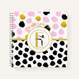 Rosa Guld Ballerina Ballet Girls Dance Monogram