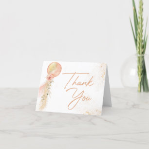 Rosa Guld Balloon Eucalyptus greenery tack Kort