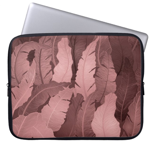 Rosa Guld Banana Löv: lyx Laptop Fodral (Framsidan)