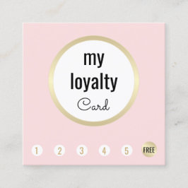 Rosa Guld Beauty Salon Customer Loyalty 6 Slår Lojalitetskort