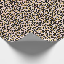 Rosa Guld Black Leopard Skriv ut