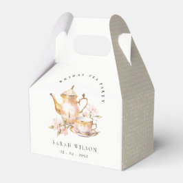 Rosa Guld Blommig Teaservis Bröllopsdusch Te-fest  Presentaskar