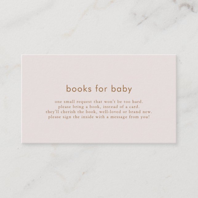 Rosa Guld Bokar för Baby-kort Tilläggskort (Framsida)
