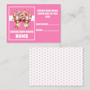Rosa Guld Bow Birthday vet hur många spel det är Tilläggskort
