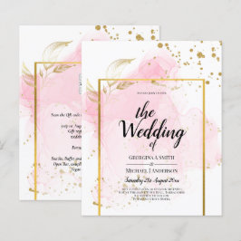 ROSA GULD BRÖLLLOP Alkoholbläck Abstrakt