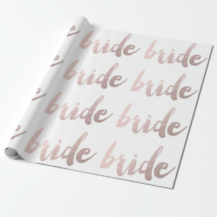 rosa guld- "brud " för modern elegantfrikändfaux, presentpapper