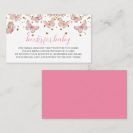 Rosa & Guld Butterfly | Bokar för Baby Infoga Tilläggskort