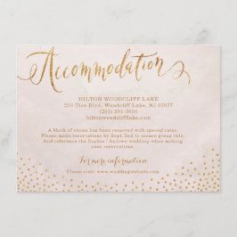 Rosa guld- calligraphyboende för modern rodnad tilläggskort