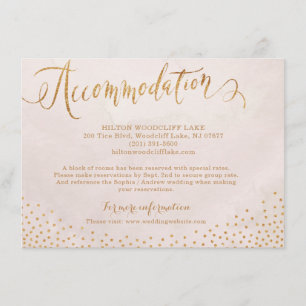 Rosa guld- calligraphyboende för modern rodnad tilläggskort