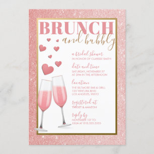 ROSA GULD- CHAMPAGNE FÖR FRUNCH & FÖR SKUMPA INBJUDNINGAR