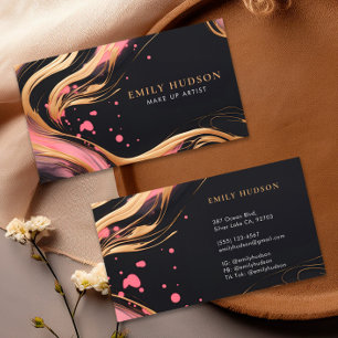 Rosa Guld Chic Mode Visitkort