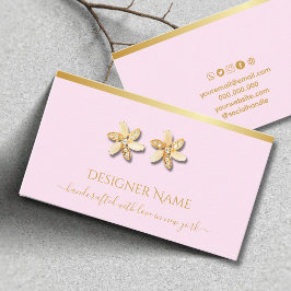 Rosa Guld Classic och Chic Juvelry Visning Card Visitkort