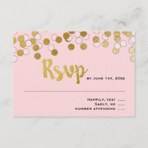 Rosa Guld Confetti Bat mitzvah OSA Kort