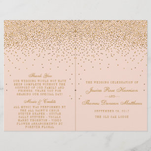  Rosa & Guld Confetti Bröllop, två gånger större p