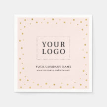 Rosa & Guld confetti Business Promotive Logotyp