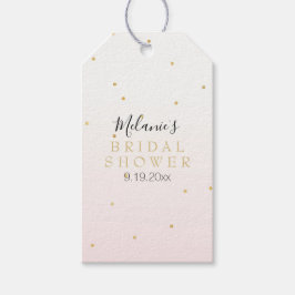  Rosa Guld Confetti Gnistra Ombre Presentetikett