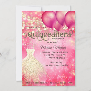 Rosa guld Coola glitter String ljus ballong Inbjudningar