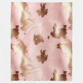  Rosa Guld Cowgirl Cowhide Fleecefilt