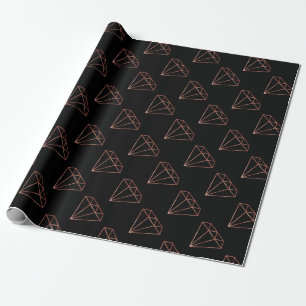 rosa guld- diamantsvart för elegant modern klar presentpapper