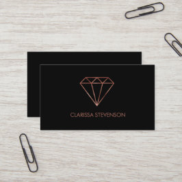 rosa guld- diamantsvart för elegant modern klar visitkort