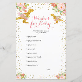 Rosa Guld Dino Girl Önskemål för Baby Game