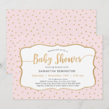 Rosa Guld Dot Girl Baby Shower