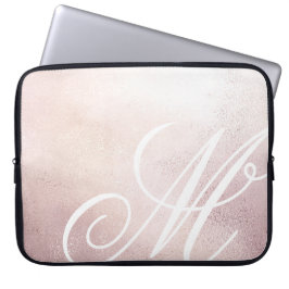 Rosa Guld Elegance ⎥ Monogram Computer Sleeve