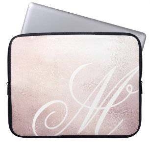 Rosa Guld Elegance ⎥ Monogram Computer Sleeve