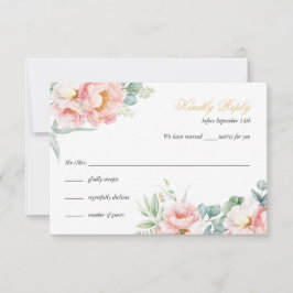 Rosa & Guld Elegant Quinceañera OSA kort