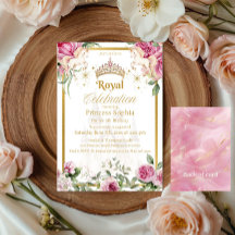 Rosa Guld Fairytale Princess Krona Födelsedagsfest