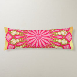 Rosa Guld Fantasy Mandala Kroppskudde