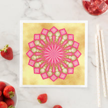 Rosa Guld Fantasy Mandala