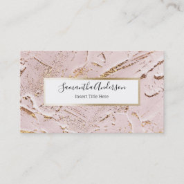 Rosa guld-färgmarmor, kalligrafi namn visitkort