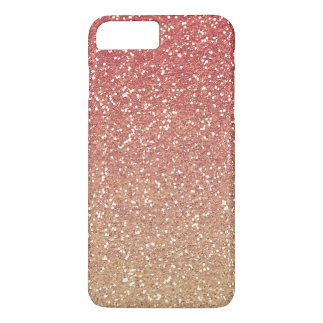 Rosa guld- Fauxglitter för korall Case-Mate iPhone Skal (Baksida)
