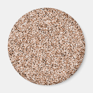 Rosa guld- Fauxglitter Magnet