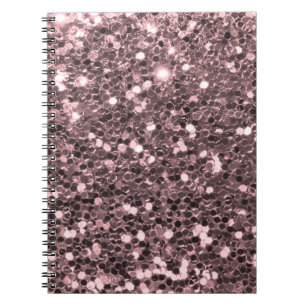 Rosa guld- FauxglitterSparkles Anteckningsbok