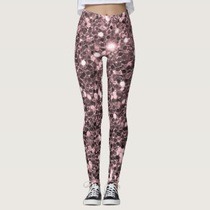 Rosa guld- FauxglitterSparkles Leggings