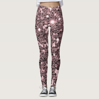 Rosa guld- FauxglitterSparkles Leggings
