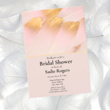 Rosa & Guld Fjädrar Bröllopsfest