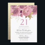 Rosa Guld Flowers Girls 21:a födelsedag Party Inbjudningar<br><div class="desc">Rosa Guld Flowers Girls 21:a födelsedagsinbjudan Se matchningssamling i Niche and Nest Store</div>