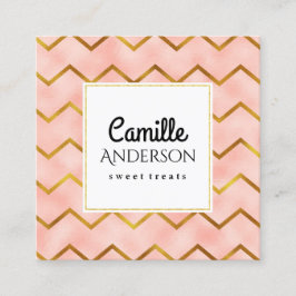 Rosa guld för chic och sparrerandvisitkort fyrkantigt visitkort