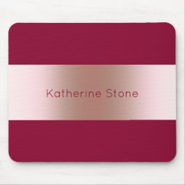 Rosa guld för elegant modern chick & burgundy musmatta