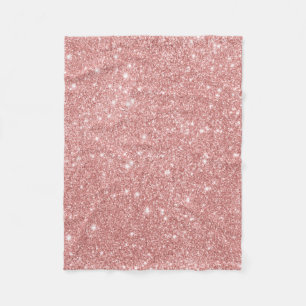 Rosa guld för elegantt chic lyxigt Fauxglitter Fleecefilt
