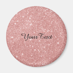 Rosa guld för elegantt chic lyxigt Fauxglitter Magnet