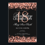 Rosa guld för flott 18th födelsedagsfestSparkles Inbjudningar<br><div class="desc">Mall för inbjudan för eleganta & flott 18th födelsedagsfestSparkles rosa guld-. Presentera guldljus,  stränger guld,  och guld sparkles. Matcha tillgängliga produkter.</div>