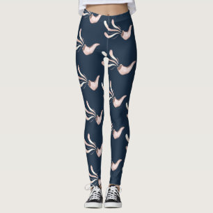 Rosa guld för judisk shofarillustration leggings